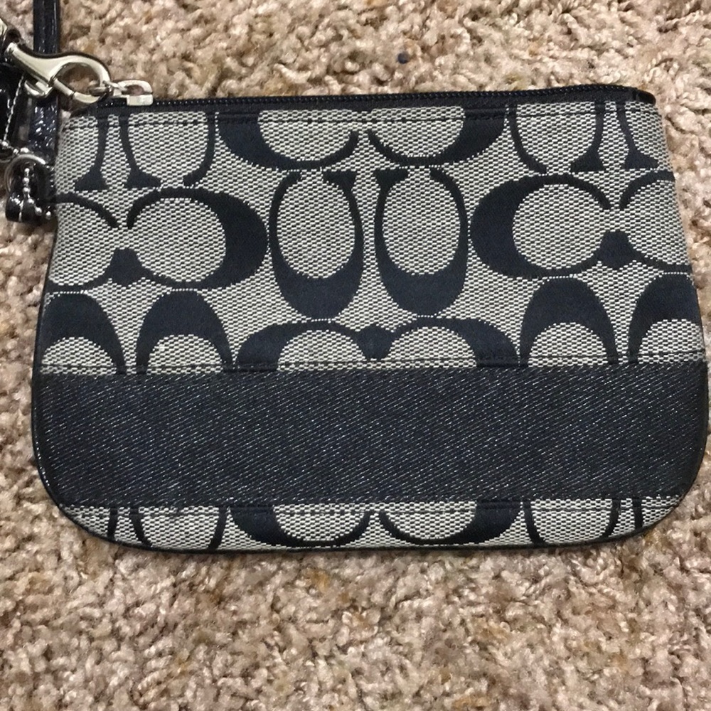 Classic black coach wristlet